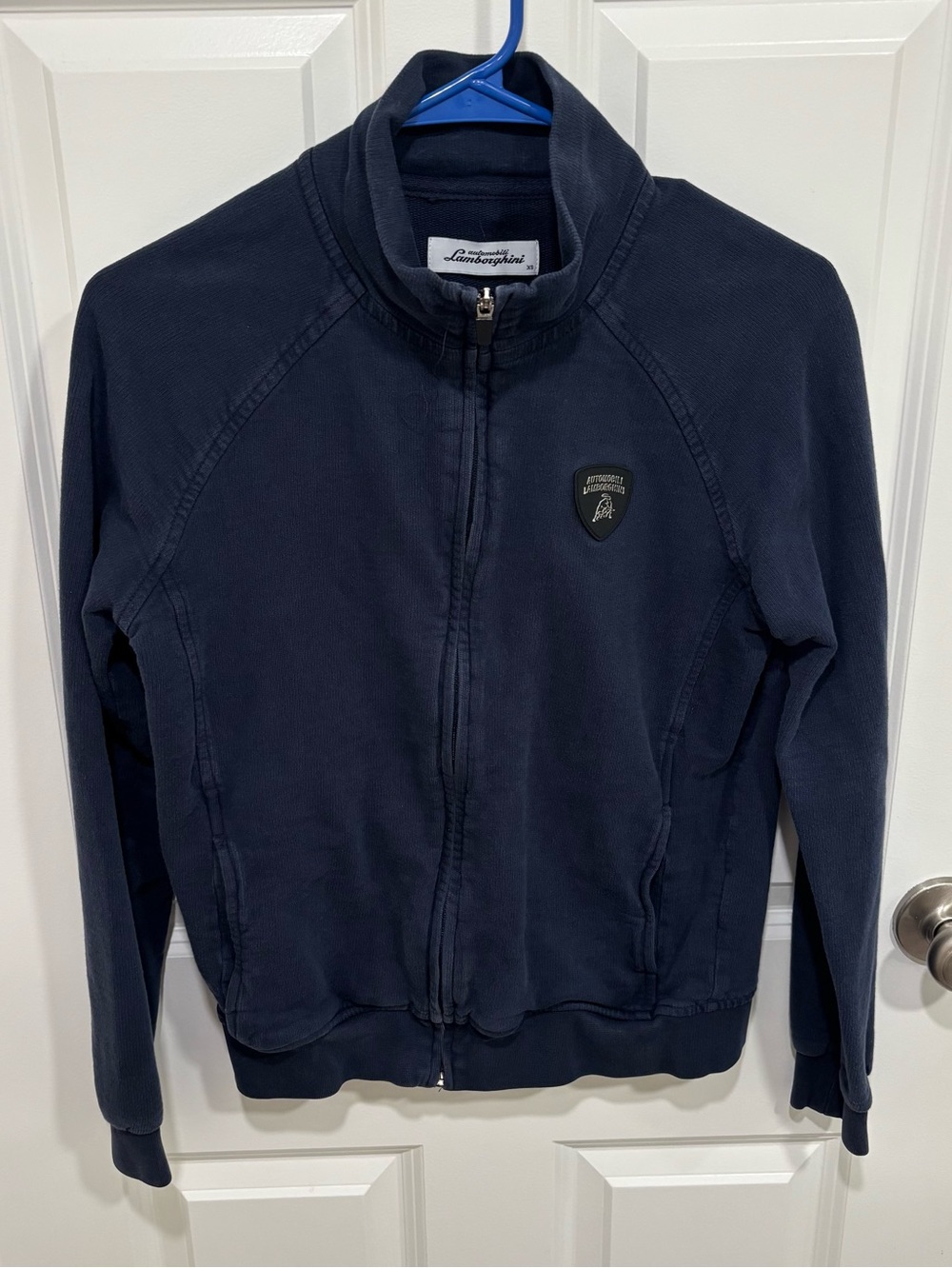 Official Lamborghini Full Zip Sweatshirt Navy Blue Mens Size XS